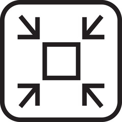 サイズ縮小のアイコンイラスト