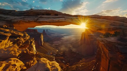 Unique bridges rising above deep canyons emphasize