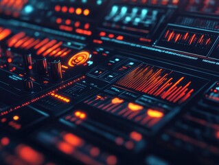 Obraz premium Sound Board Close Up