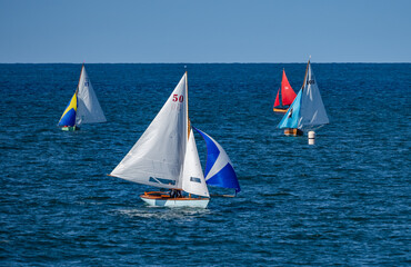 Fototapeta premium Trearddur Bay Sailing Club - Sail race Anglesey North Wales UK