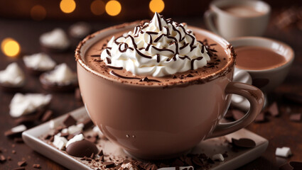 cup of coffee with chocolate