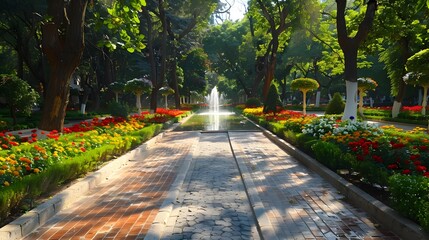 Obraz premium Oases in megacities which are cozy parks