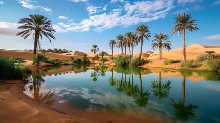 Oases splendidly nestled among the desert sands