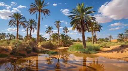 Fototapeta premium Oases magnificently located in the heart