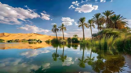Obraz premium Oases these magnificent oases are hidden among