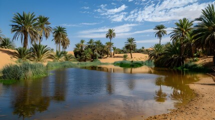 Oases spectacularly located in the heart Sahara