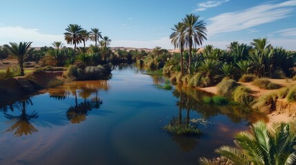 Obraz premium Oases spectacular hidden in the heart Sahara
