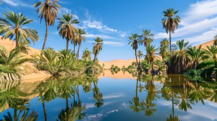 Obraz premium Oases spectacular hidden in the heart Sahara