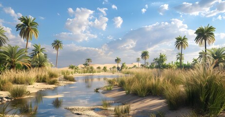 Incredible oases surrounded by sandy expanses offer amazing