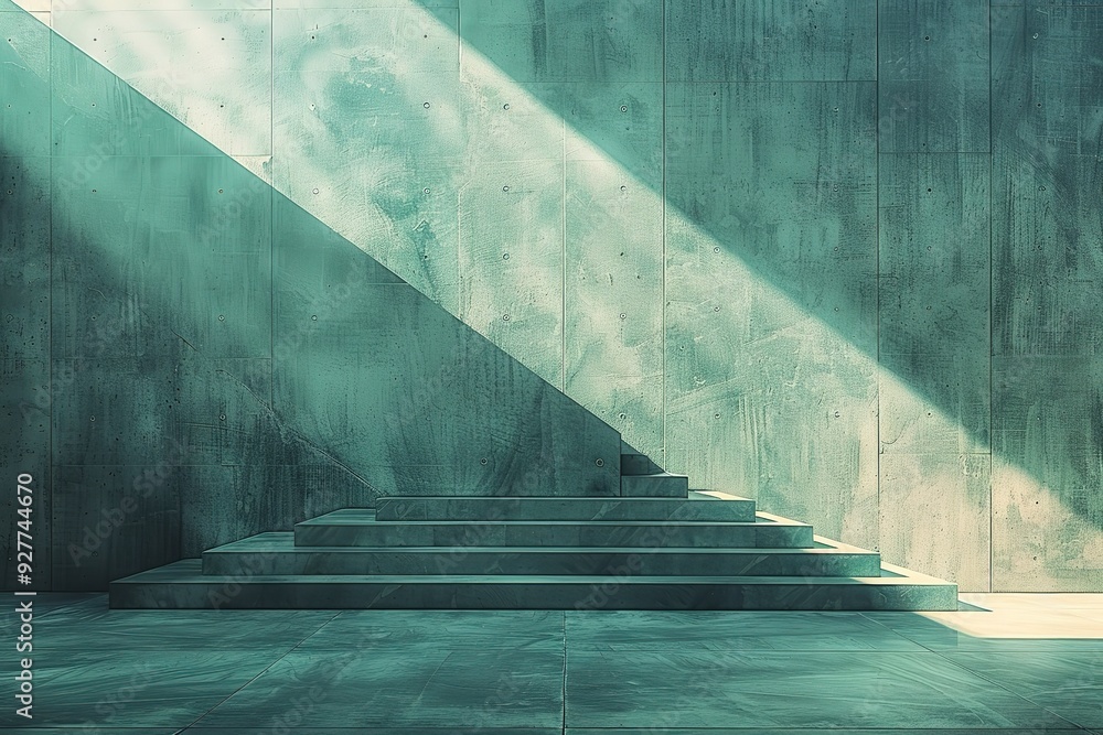 Aufkleber dynamic interplay of light and shadow in an abstract urban setting , free space for text