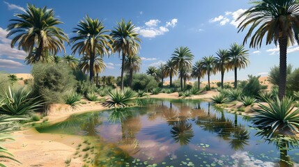 Obraz premium Oases amazingly located in the heart