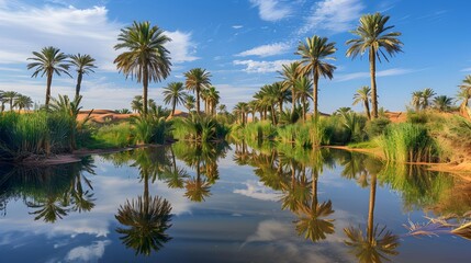 Obraz premium Amazing oases hidden among the endless sands