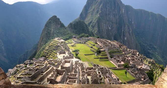 Machu Picchu Through Ancient Stone Walls