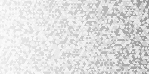 Abstract geometric background vector seamless technology gray and white background. Abstract geometric pattern gray Polygon Mosaic triangle, business and corporate background.