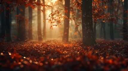 Autumn light golden and red shades of autumn img