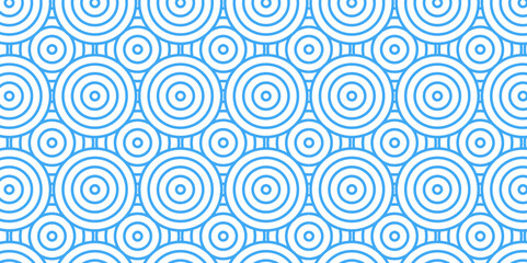 Abstract traditional geometric overlapping creative wave circle minimal lapping textile round vector texture. blue and white fabric element repeat swirl geometrical background.