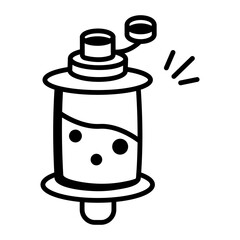 Water filter icon in doodle style 
