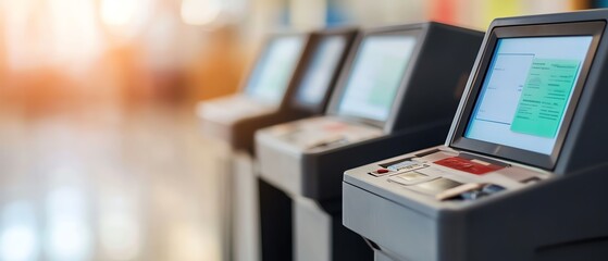 Voters selecting candidates through an electronic voting system, Voting, Casting Electronic Participation