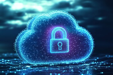Illustration of Cloud Security Services Technology created with Generative AI