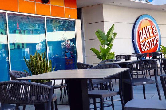 Hollywood (Los Angeles), California &ndash; July 20, 2024: Dave & Buster's, American restaurant and entertainment business located at Ovation Hollywood