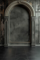 Digital backdrop, Classic, Vintage, Luxury Wall backdrop, wall and floor, Grey, Brown, Olive, composite background.