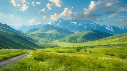 The high plateau is surrounded by mountain ranges