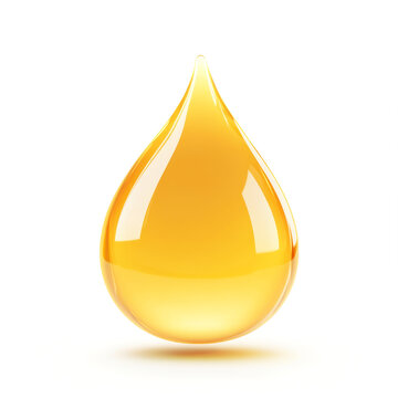 3d render Illustration of oil drop isolated on white and copy space for business concept.
