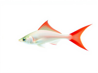 Swift Swordtail Fish
A swift swordtail fish with a bright red tail and sleek body, swimming with speed
