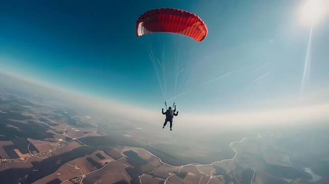 A dream flight on a parachute picture