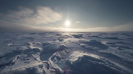 Obraz premium The harsh fields of greenland create stunning views