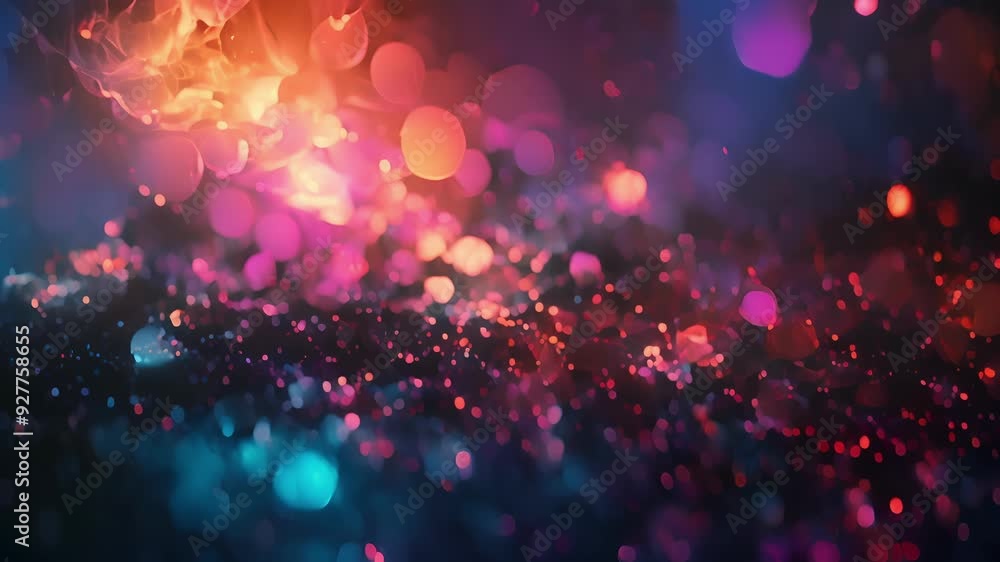 Poster the particles being emitted from the black hole vary in size and color adding to the surreal and oth