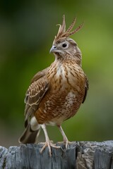 Fototapeta premium Andean Cock-of-the-rock Bird Perched on a Branch in Nature, Photo Realistic, Wallpaper, Cover and Screen for Smartphone, Cell Phone, Computer, Laptop, 9:16 and 16:9 Format