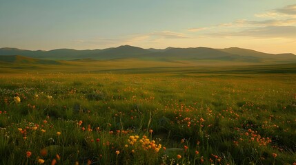 Fototapeta premium The expanses of mongolia amaze with their endless