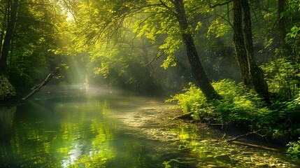 Obraz premium The bystraya river and its stormy waters flow