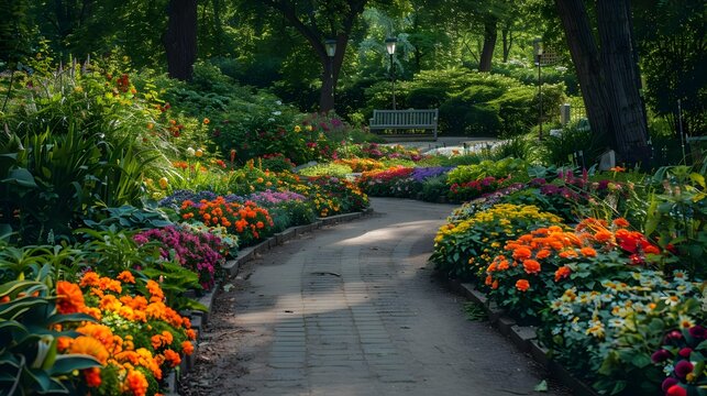The gardens aresque with rich flora