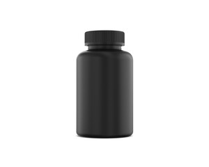 black plastic bottle