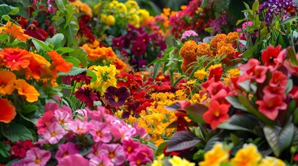 Wonderful gardens with an abundance of flowering plants