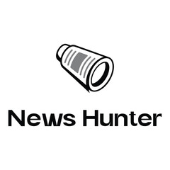 news hunter minimalist logo design