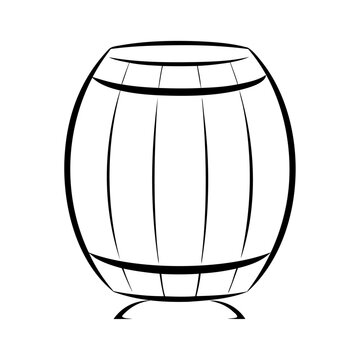 recommend clip art: Black silhouette wine barrel icon and vector graphic illustration isolated on white
