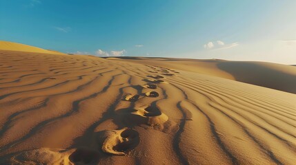 Footprints animal or human footprints left