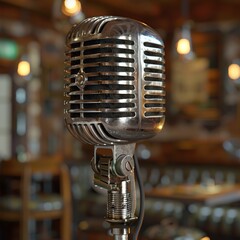 Retro Vibes A Stylish Vintage Microphone