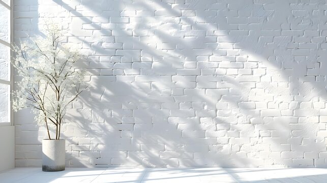 The white brick wall attracts attention