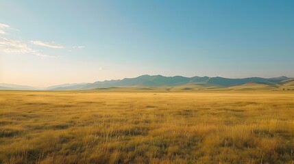 Fototapeta premium The steppes of mongolia stretch for many kilometers