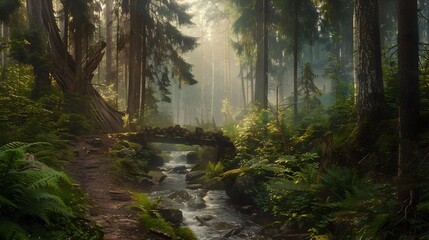 Fototapeta premium morning in the forest