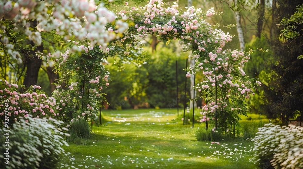 Canvas Prints a path through the garden leading