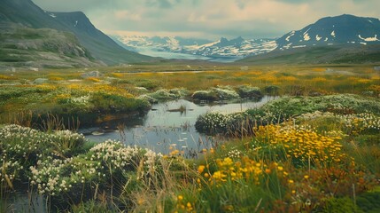 Obraz premium Tundra expanses where nature shows its strength