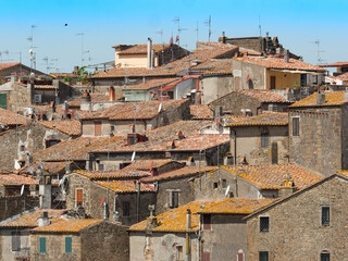 Ancient houses and Rooftops of Pitigliano: Tuscan Hill Town