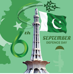 6 september defence day poster,card,template with beautiful illustrations