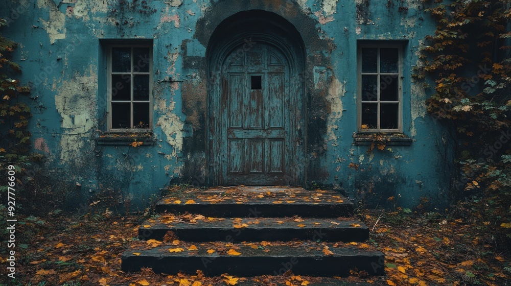 Wall mural Old Blue Doorway