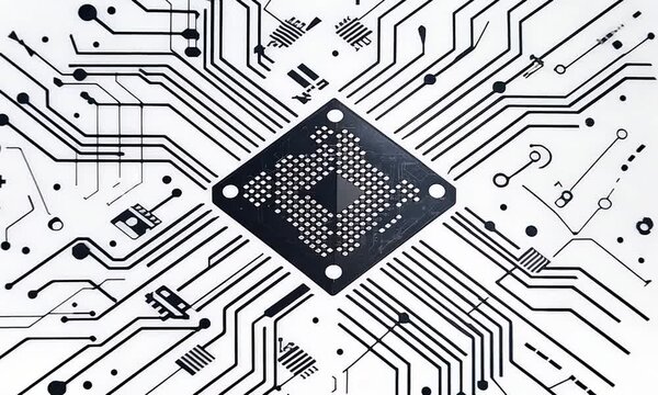 Abstract Microchip Illustration